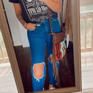 WRANGLER distressed ripped jeans